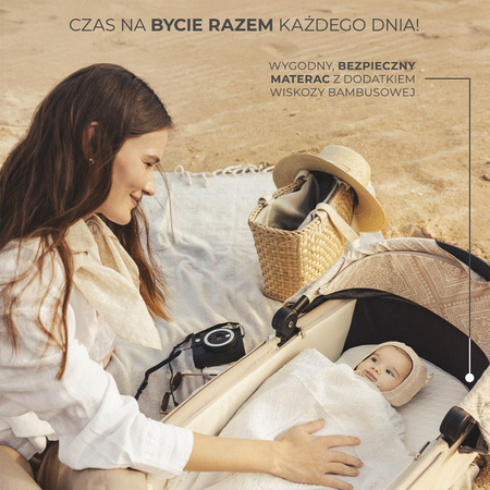 Kinderkraft Nea 2 Bizuu Whisper Dune wózek 2w1 głęboko-spacerowy