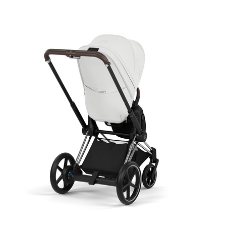 Cybex e-Priam 5.0 Chrome Brown Off White zestaw 3w1 z fotelikiem Cloud T i-Size