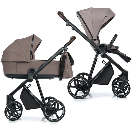 Roan IVI 2.0 Cocoa zestaw 4 w 1 z fotelikiem Cybex Cloud T i-Size Plus i bazą isofix