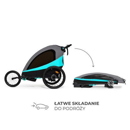 Kinderkraft Nava Pomarańczowa przyczepka rowerowa 3w1