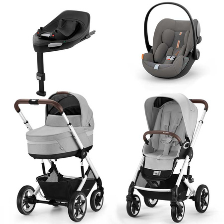 Cybex Talos S Lux Lava Grey zestaw 4w1 z fotelikiem Cybex Cloud G i-Size PLUS i bazą Base G