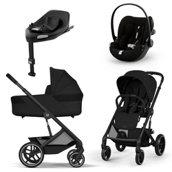 Cybex Balios S Lux 2026 Moon Black zestaw 4w1 z fotelikiem Cloud G3 i-Size Plus i Bazą G