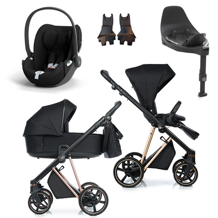 Roan IVI 2.0 Raven zestaw 4 w 1 z fotelikiem Cybex Cloud T i-Size i bazą isofix