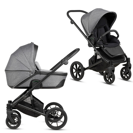 Noordi Aqua V.2 Dark Grey wózek głęboko-spacerowy 2w1 