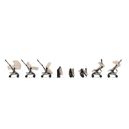 Cybex Coya 2 Comfort Matt Black Cozy Beige wózek 2w1 głęboko-spacerowy