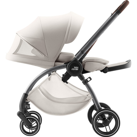 Britax Romer Rio Lux Soft Taupe zestaw 4w1 z fotelikiem Baby-Safe Pro i Bazą