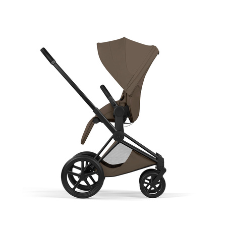 Cybex Priam 5.0 Matt Black Coconut Brown zestaw 3w1 z fotelikiem Cloud T i-Size