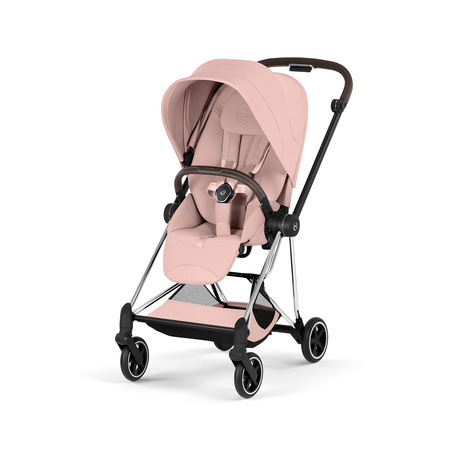 Cybex Mios 4.0 Style Chrome Brown Peach Pink zestaw 3w1 z fotelikiem Cloud T i-Size
