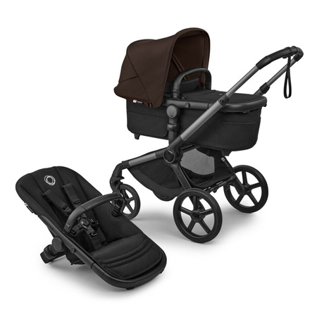 Bugaboo Fox 5 Renew Graphite/Black Haritage/Cocoa Brown wózek 2w1 głęboko-spacerowy
