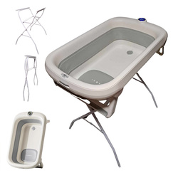 Ines&John zestaw składana wanienka kąpielowa z termometrem magnetycznym i stojakiem