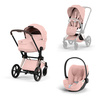 Cybex Priam 5.0 Rosegold Peach Pink zestaw 3w1 z fotelikiem Cloud T i-Size