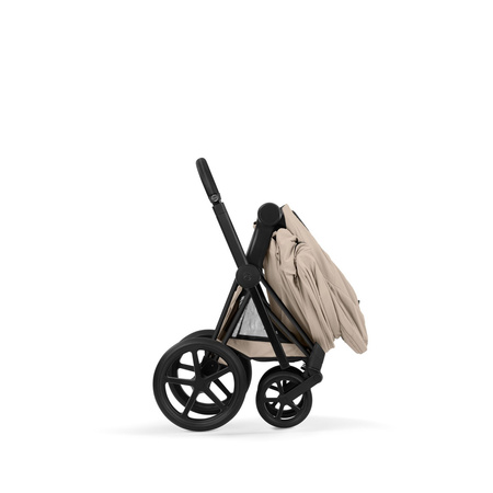 Cybex Priam 5.0 Comfort Matt Black Cozy Beige zestaw 3w1 z fotelikiem Cloud T i-Size