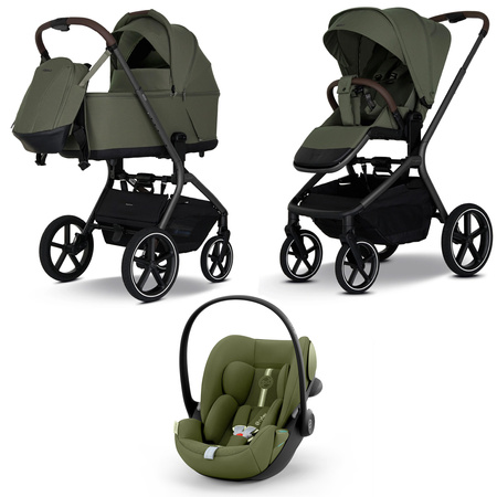 My Junior Wózek Mavi Olive Green zestaw 3w1 z fotelikiem Cybex Cloud G3 Plus