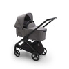 Bugaboo Dragonfly wózek 2w1 głęboko-spacerowy rama Black/Grey Melange-Grey Melange