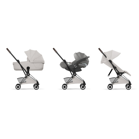 Cybex Coya 2 Style Chrome Brown City Grey zestaw 3w1 z fotelikiem Cloud T i-Size
