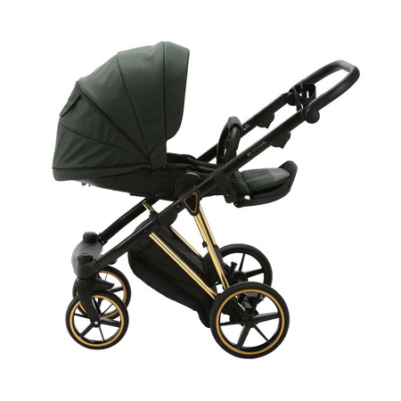 Adamex Belissa Special Edition Zielony wózek 2w1 głęboko-spacerowy