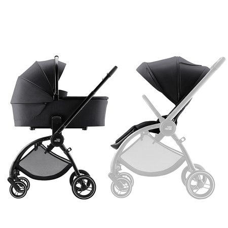 Britax Romer Rio Style Carbon Black zestaw 4w1 z fotelikiem Baby-Safe Pro i Bazą