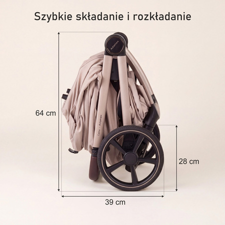 Adamex Como Natura Latte wózek 2w1 głęboko-spacerowy