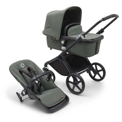 Bugaboo Fox Cub Black/Forest Green wózek 2w1 głęboko-spacerowy