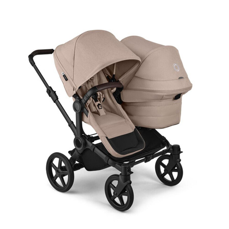 Bugaboo Donkey6 Duo Black/Desert Taupe wózek 2w1 dla dwójki dzieci w różnym wieku