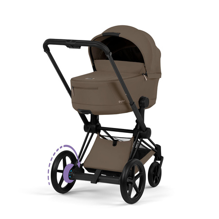 Cybex e-Priam 5.0 Comfort Matt Black Coconut Brown zestaw 3w1 z fotelikiem Cloud T i-Size