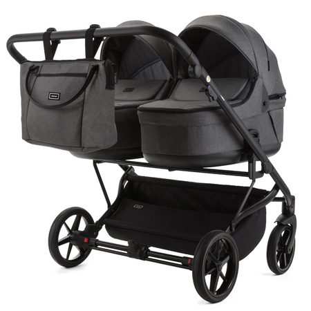 Adamex Leo Standard Graphite wózek bliźniczy 2w1