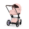 Cybex e-Priam 5.0 Chrome Brown Peach Pink zestaw 3w1 z fotelikiem Cloud T i-Size