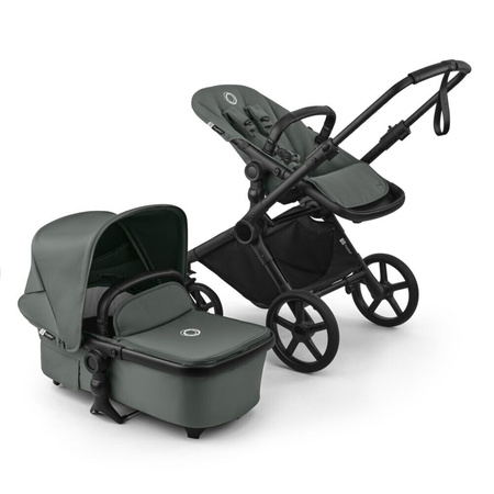 Bugaboo Cub Komplet Black/Forest Green wózek 2w1 głęboko-spacerowy