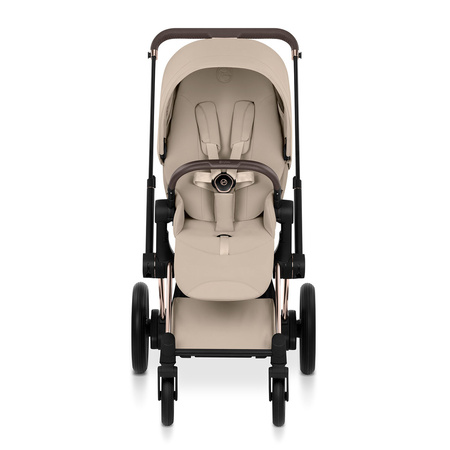 Cybex e-Priam 5.0 Rosegold Cozy Beige zestaw 3w1 z fotelikiem Cloud T i-Size