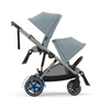 Cybex e-Gazelle S Stormy Blue zestaw 3w1 z dodatkowym siedziskiem