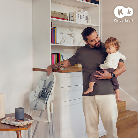 Kinderkraft Dinnly krzesełko do karmienia Szare