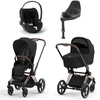 Cybex Priam 4.0 Sepia Black zestaw 4w1 z fotelikiem Cloud T Plus i bazą T