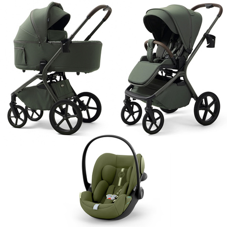 Future Calvio Shadow Pine wózek 3w1 z Cybex Cloud G3