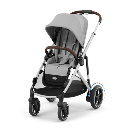 Cybex e-Gazelle S Stone Grey zestaw 3w1 z dodatkowym siedziskiem