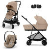 Cybex Melio 2025 Almond Beige zestaw 3w1 z fotelikiem Cybex Cloud G i-Size