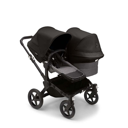 Bugaboo Donkey 5 Duo wózek 2w1 rok po roku rama Black/Grey Melange-Midnight Black