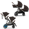 Cybex e-Gazelle S Chocolate Brown zestaw 4w1 z dodatkowym siedziskiem i gondolą