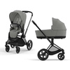 Cybex Priam 4.0 Matt Black Mirage Grey wózek 2w1 głęboko-spacerowy
