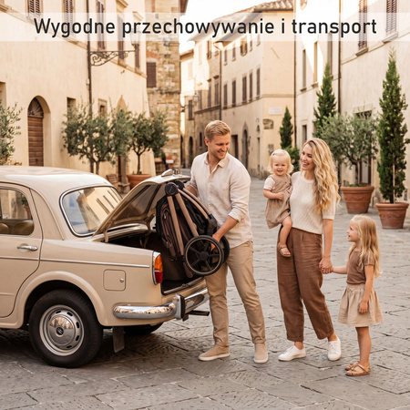 Adamex Como Chocolate Brown wózek 2w1 głęboko-spacerowy