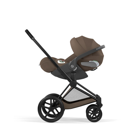 Cybex Priam 5.0 Comfort Matt Black Coconut Brown zestaw 3w1 z fotelikiem Cloud T i-Size