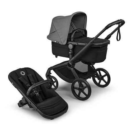 Bugaboo Fox 5 Renew Black/Black Haritage/Moon Grey wózek 2w1 głęboko-spacerowy