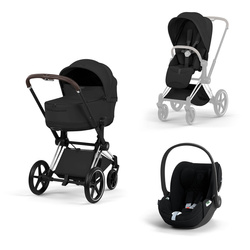 Cybex Priam 5.0 Chrome Brown Sepia Black zestaw 3w1 z fotelikiem Cloud T i-Size