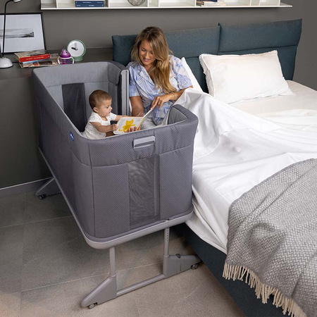 Chicco Next2Me Forever Ash Grey łóżeczko dostawne 3w1