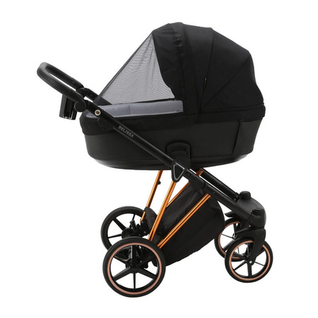 Adamex Belissa Special Edition Czarny wózek 2w1 głęboko-spacerowy