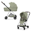 Cybex Mios 4.0 Style Chrome Brown Sage Green zestaw 3w1 z fotelikiem Cloud T i-Size