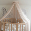 Waldin Tiulowy baldachim do łóżeczka Beżowy + stelaż na baldachim