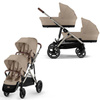 Cybex Gazelle S Almond Beige zestaw bliźniaczy 2w1