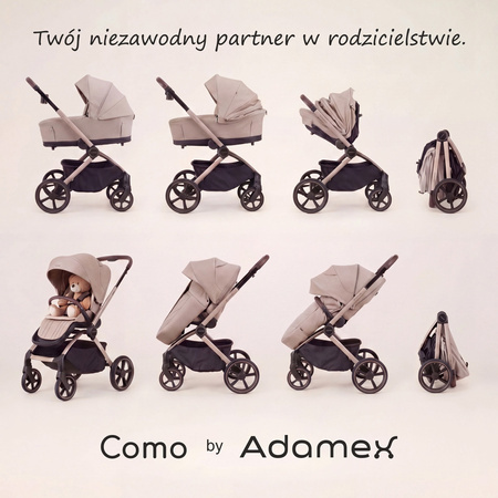 Adamex Como Natura Latte wózek 2w1 głęboko-spacerowy