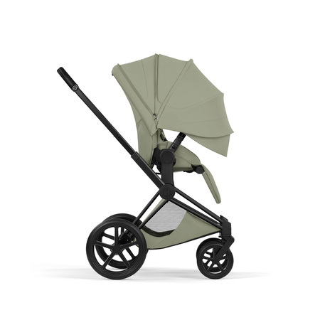 Cybex Priam 5.0 Matt Black Sage Green zestaw 3w1 z fotelikiem Cloud T i-Size