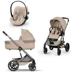 Cybex Balios S Lux 2026 Almond Beige zestaw 3w1 z fotelikiem Cloud G3 i-Size Plus